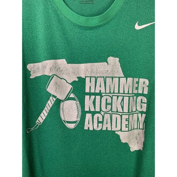 Nike Green Hammer Kicking Academy Dri-Fit T-Shirt Mens Size L - Picture 4 of 5